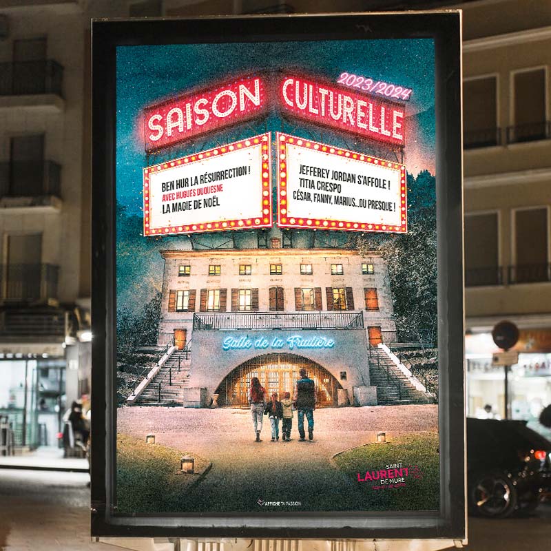 Affiche saison culturelle 2023 - ville saint laurent de mure