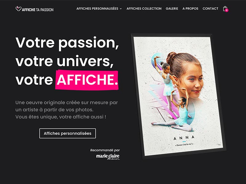 AFFICHE TA PASSION - site e-commerce B2C
