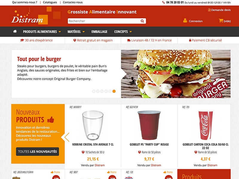 DISTRAM - site e-commerce B2B