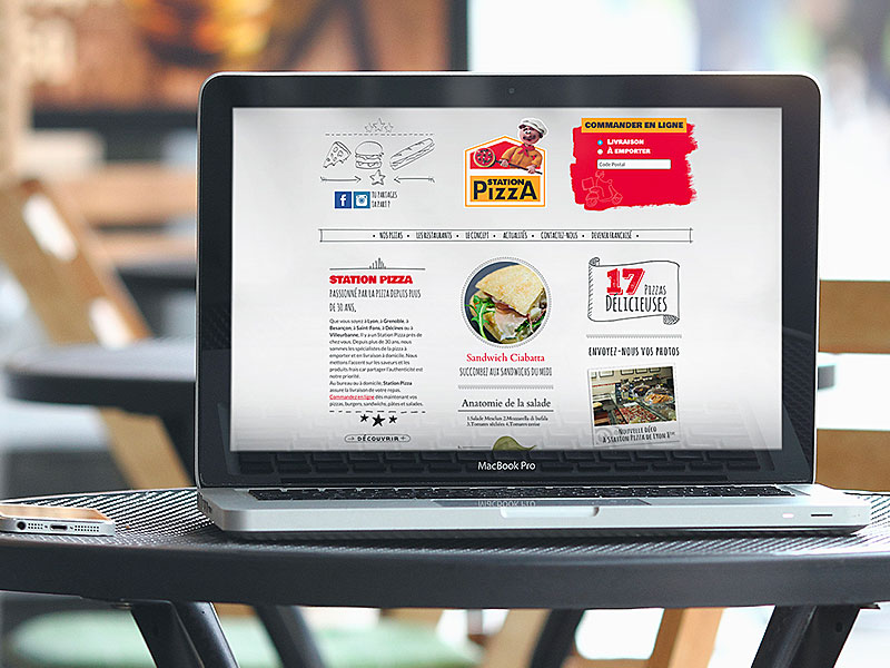 STATION PIZZA - site vitrine B2C