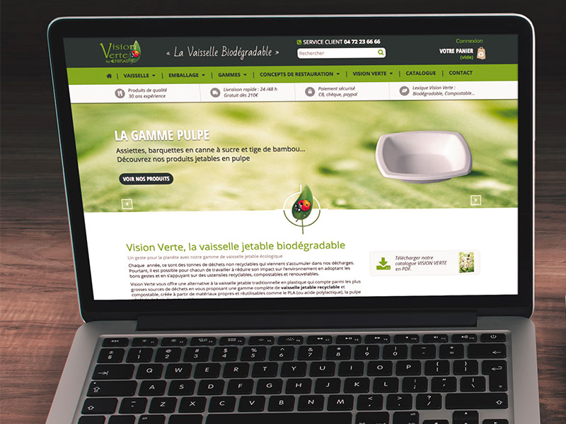 VISION VERTE - site e-commerce B2B